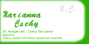 marianna csehy business card